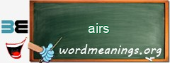 WordMeaning blackboard for airs